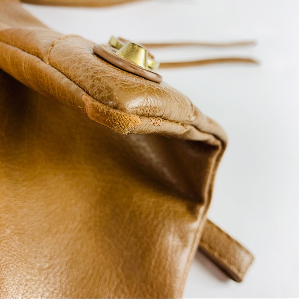 Clutch Wristlet Faux Leather Brown - Picture 4 of 8